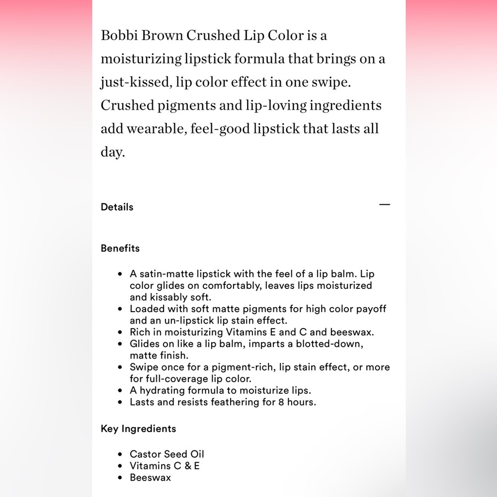 Bobbi Brown ‘Lilac’ Crushed Lip Color Moisturizing Lipstick - Picture 9 of 10